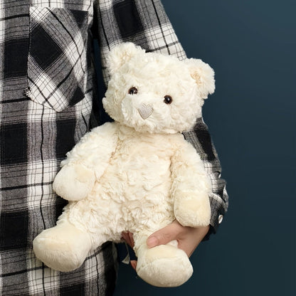 Stuffed Animal White Teddy Bear with Loving Heart Detail, Kawaii Theme and One product details Style