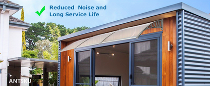Door Awning 120"x40" Polycarbonate Canopy UPF50+ UV Rain Snow for Garden, Patio and Yard Use