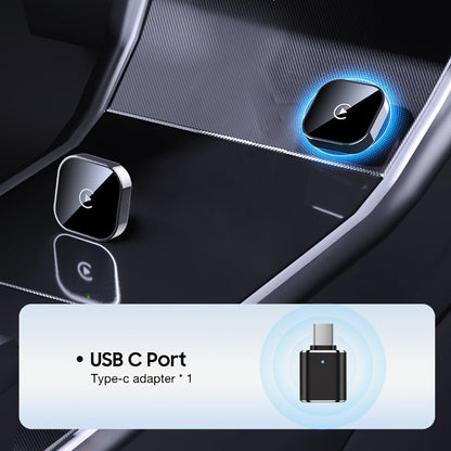 Wireless CarPlay Adapter 2-in-1 for iPhone & Android Auto, Mini USB-C Dongle, Convert Wired to Wireless, Plug & Play, Auto Connect