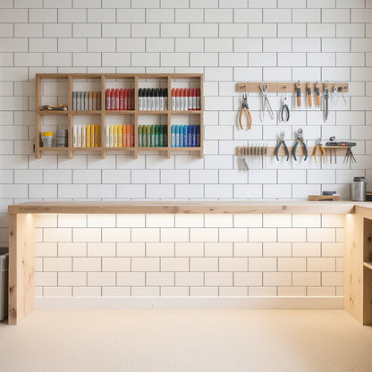 Peel and Stick Subway Tiles 102 Pieces 3x6 Inch Glossy White PVC Self Adhesive Kitchen for Entryways, Bedrooms and Living Spaces