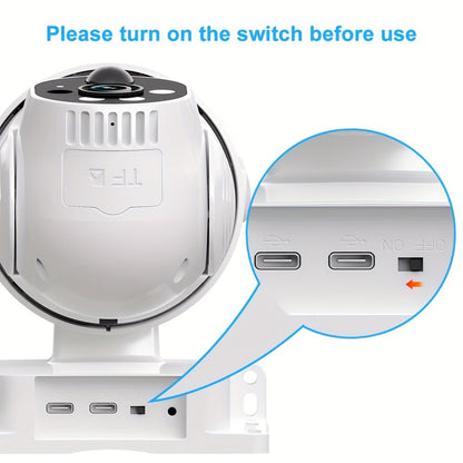 Solar Pan-Tilt Security Camera with 4G or 2.4GHz WiFi Options, 355° Pan, 90° Tilt and Two-Way Audio