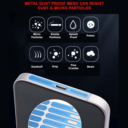 Metal Speaker Dust Mesh for iPhone 2-Pack – Anti-Dust Cover Sticker, Dustproof Mesh Net for Speaker & Earpiece, Multiple Colors
