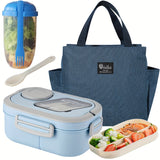 Blue - Lunch Box + Salad Cup + Meal Bag