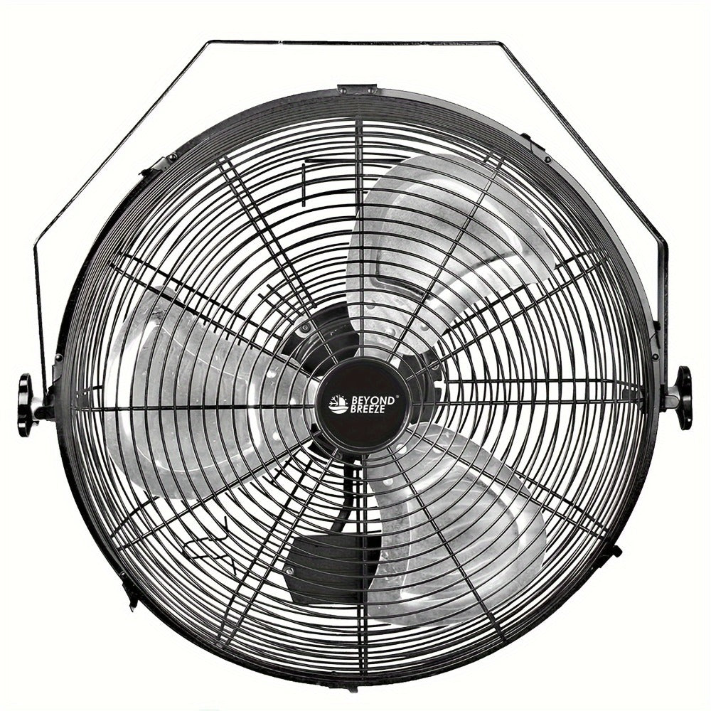 Wall Mounted Fan 18"/16" with 3 Speed Settings, Quiet Electric Fan for Home, Garage & Industrial Use