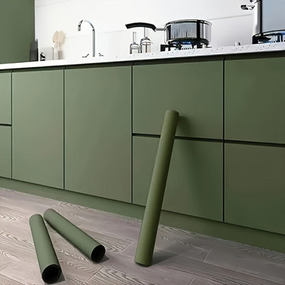 Peel and Stick Wallpaper Textured Matcha Green | Self-Adhesive Contact Paper 23.62"x118.1" Roll | Removable Wall Covering for Kitchen