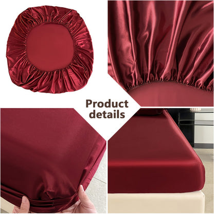 Satin Fitted Sheet Set with Pillowcases – Cooling Smooth Breathable Wrinkle-Resistant Bed Sheets, Machine Washable Ultra Soft for Hot