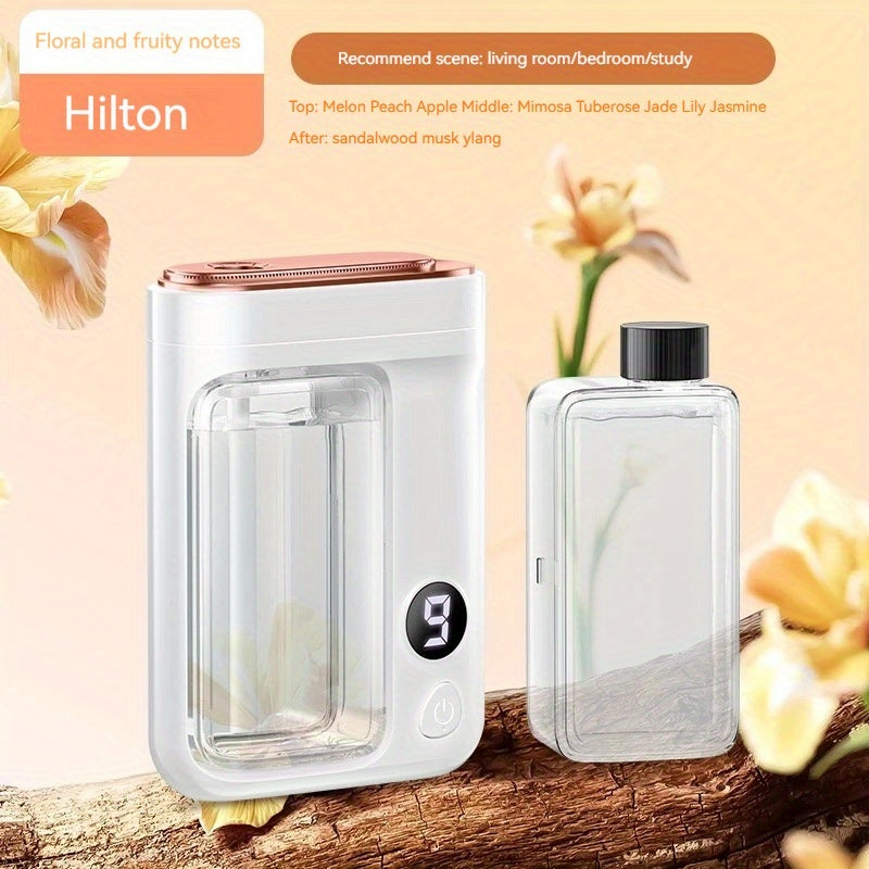 Essential Oil Aromatherapy Diffuser Set, Mini Humidifier with 7 Spray Levels, 1/4/ Timer, 5.07oz
