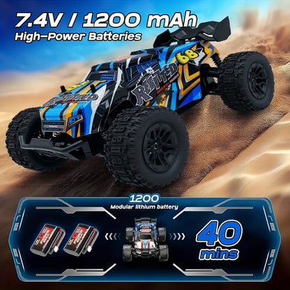 1:18 Scale RC Off-Road Car 35+ KM/H 4WD, 2.4GHz High Speed Remote Control Truck, Hobby Grade RC Racing Crawler for Kids & Adults