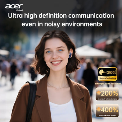 ANC Wireless Earbuds Acer Official TWS In-Ear Active Noise Cancellation Spatial Audio for Bedside Audio, Alarms and Room Entertainment