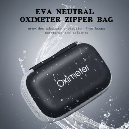 Fingertip Oximeter Case with Cleaning Rod, Hard Shell Dustproof Shockproof Travel Pouch for Pulse SpO2 Blood Oxygen Monitor