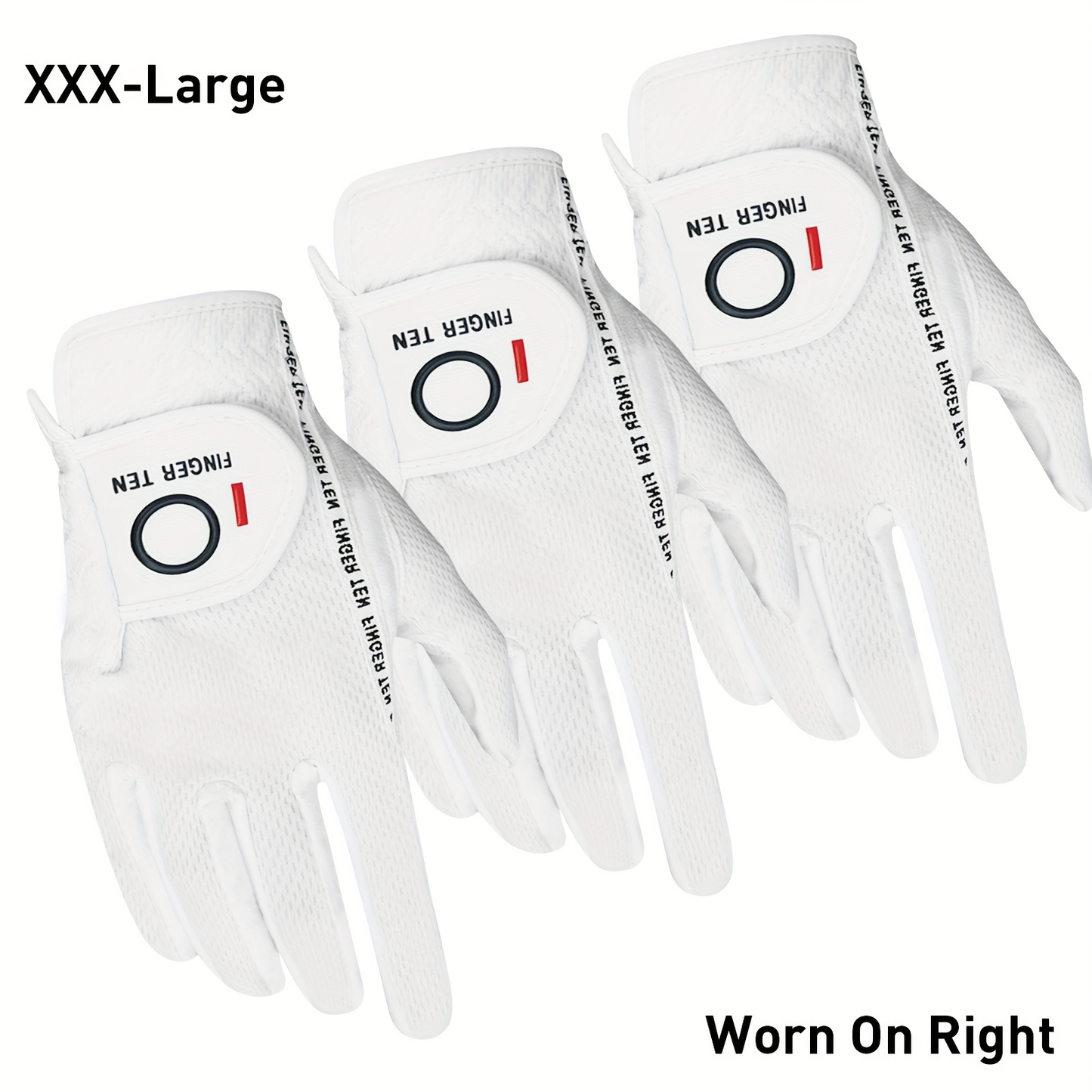 Wet Weather Golf Gloves Rain Grip 3-Pack for Men | Breathable Water-Resistant Golf Gloves for Left & Right Hand