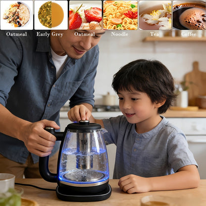 Electric Kettle 1.8L Stainless Steel, Fast Boil with Auto Shut-Off, Boil-Dry Protection, Removable Filter & 360° Swivel Base