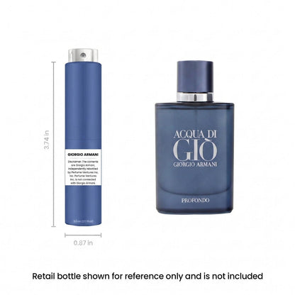 Perfume Travel Spray for Men in 5ml Blue Atomizer with Aquatic, Mineral and Musk Scent Profile