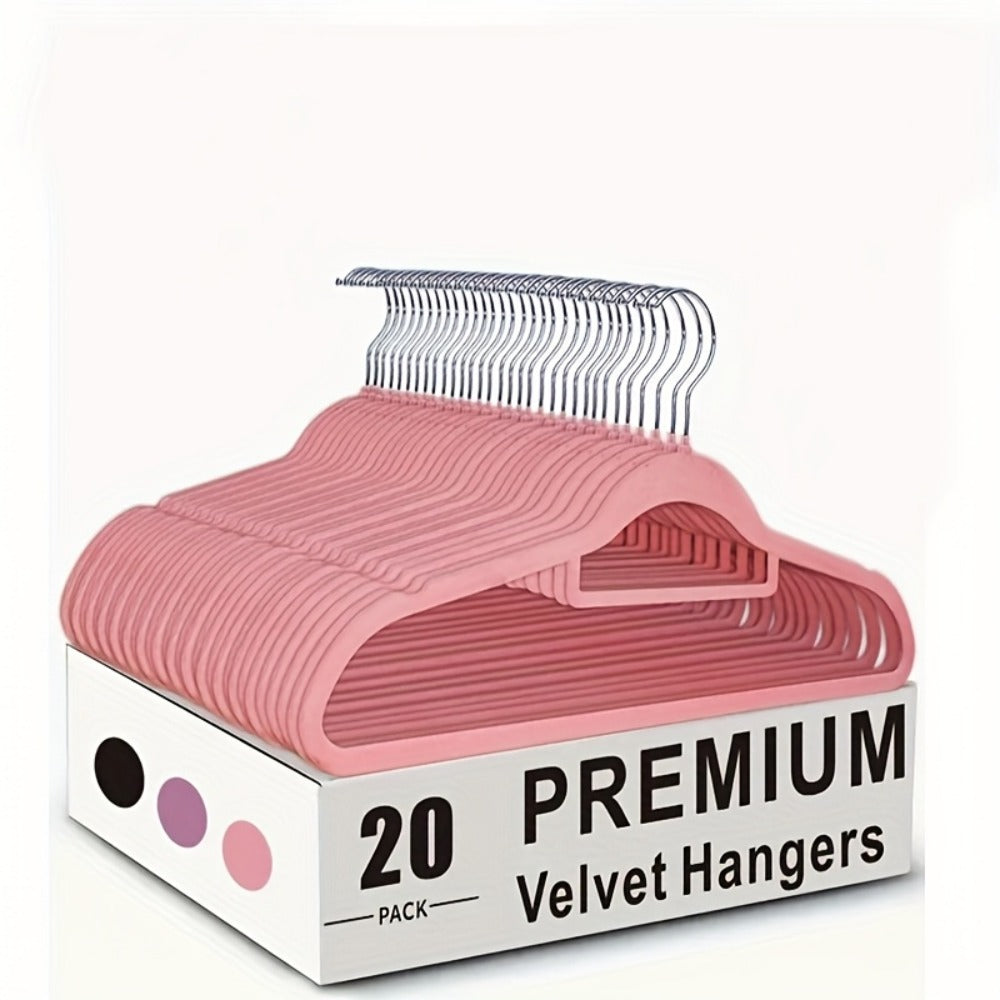 Velvet Hangers Non-Slip Slim Space Saving Clothes Hangers, Premium Flocked Suit Hangers for Closet Organization