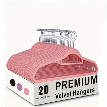 Velvet Hangers Non-Slip Slim Space Saving Clothes Hangers, Premium Flocked Suit Hangers for Closet Organization