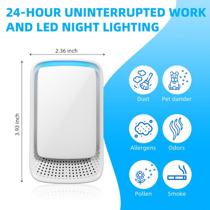 Plug-in Ionic Air Purifier Filterless Silent Odor Neutralizer for Home Bedroom Bathroom for Entryways, Bedrooms and Living Spaces