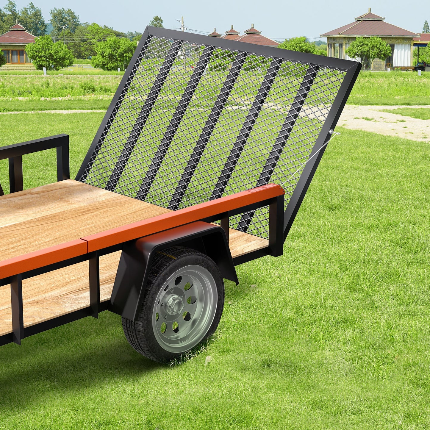 Trailer Tailgate Lift Assist – Max 180 lbs, Fits Open Utility Trailers, 10–24 Inch Side Rail, 4–6 ft Ramp Height
