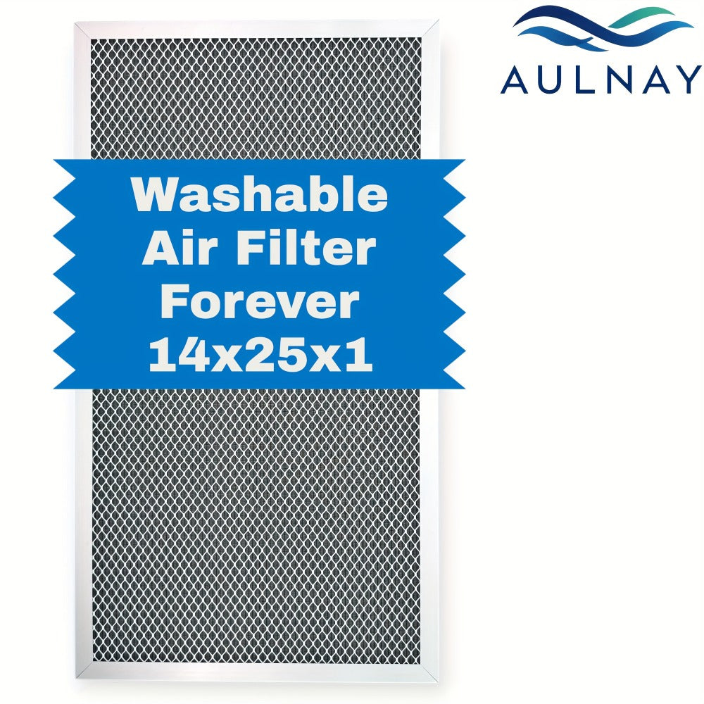 Electrostatic HVAC Air Filter MERV 8 Lifetime Reusable, 6-Layer Filtration MPR 600 FPR 5, Increases Airflow