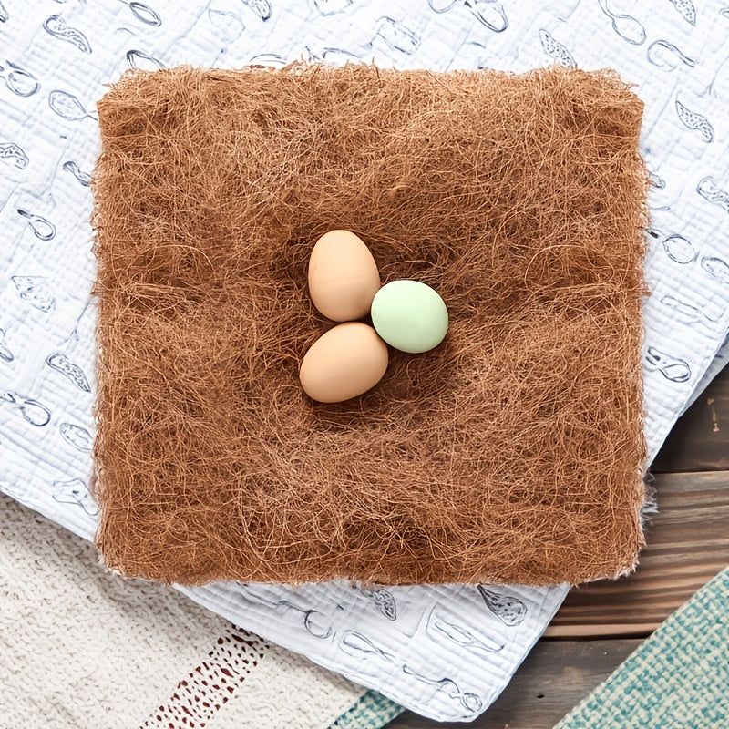 Chicken Coop Nesting Box Pads 12x12" – Natural Egg-Laying Bedding Material for Hen House, Reusable Nest Box Liner for Most Chicken Coops