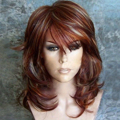 Synthetic Wig 18-Inch Light Brown Straight Style with, Simulated Scalp and Wig Net with Item-Specific Color, Length, Texture and Cap Choices