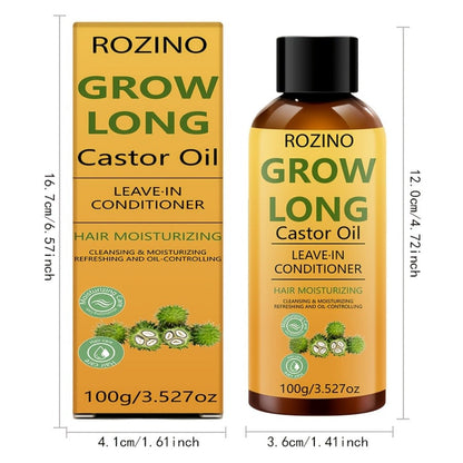 Deep Castor Oil Hair Conditioner 100ml Thickening Scalp Treatment for Bath Time, Home Spa and Personal Care