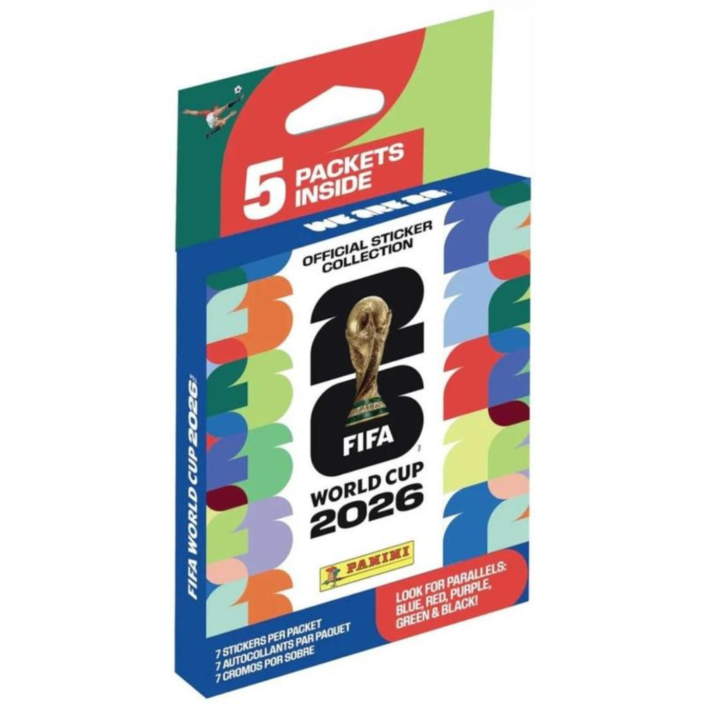 Panini FIFA World Cup 2026 Sticker Hanger Box, 35 Stickers 5 Packs with StreetCards Magnet
