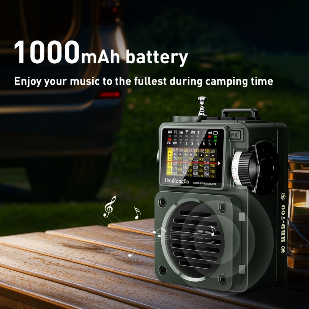 Shortwave Radio Bluetooth Speaker HRD-700 with FM MW SW WB NOAA Weather Alerts, MicroSD, ATS Presets