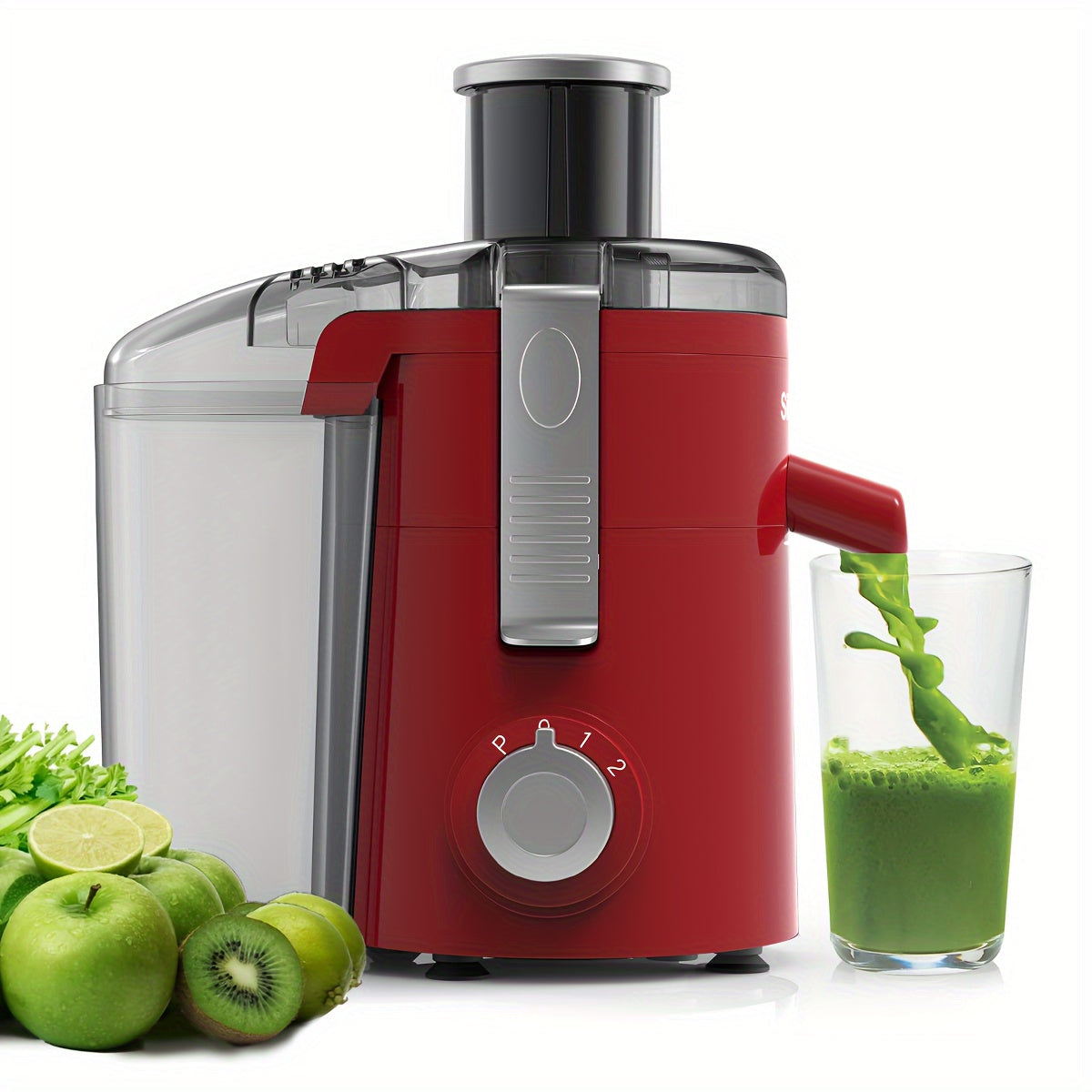 Centrifugal Juicer Wide Feed Chute - 2-Speed Juice Extractor for Fruits & Vegetables, Fast Juicing Machine
