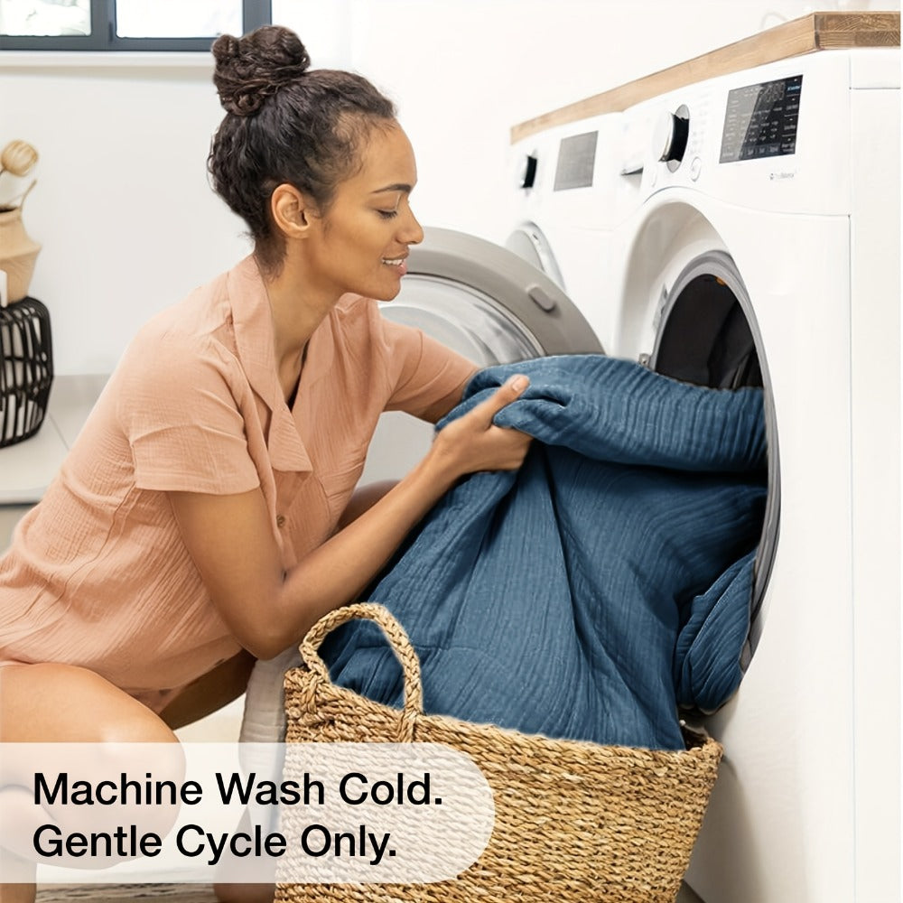 Muslin Blanket 100% Cotton 6-Layer, Breathable Gauze Throw for Couch & Bed, All Season, 13 Colors