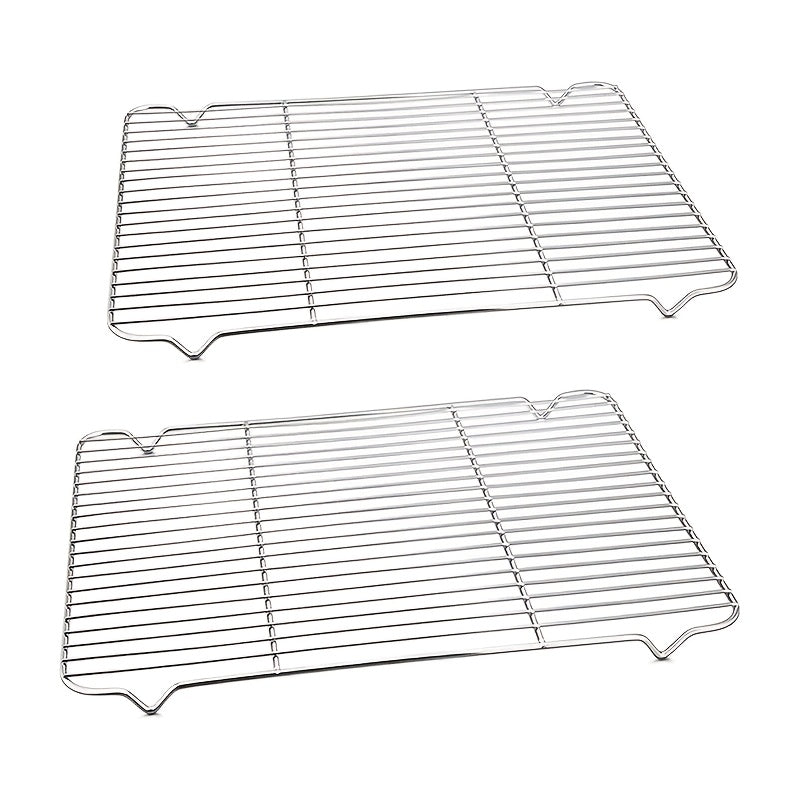 Cooling Rack 2pcs, Heavy Duty Carbon Steel Baking Rack for Cookies, Cakes and Roasting, Oven Safe Wire Rack for Grilling Turkey