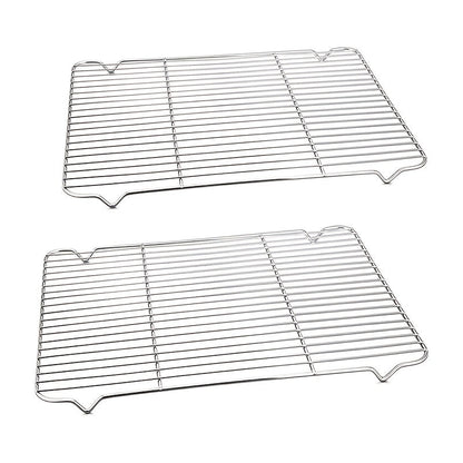 Cooling Rack 2pcs, Heavy Duty Carbon Steel Baking Rack for Cookies, Cakes and Roasting, Oven Safe Wire Rack for Grilling Turkey