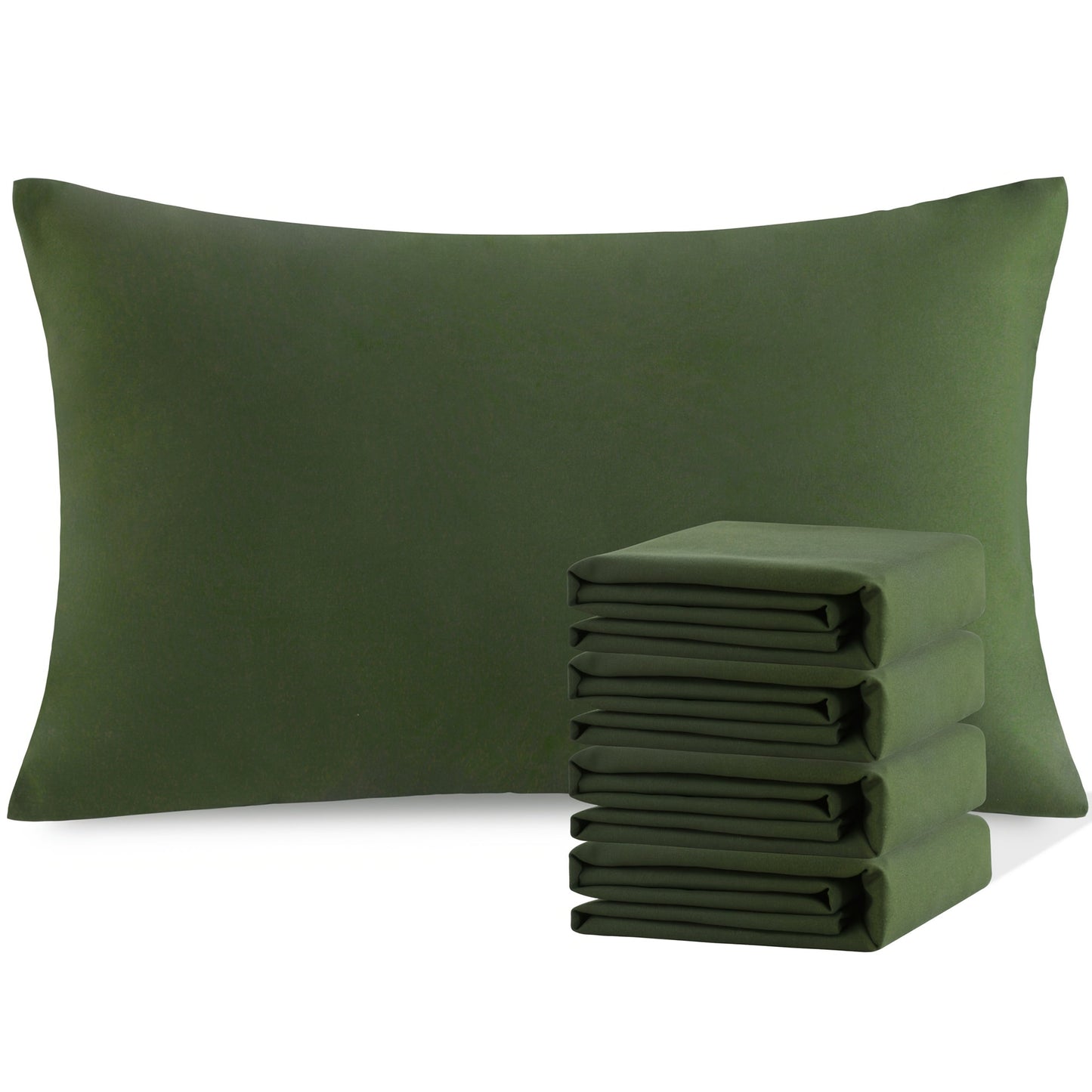 Pillowcases 4 Pack Queen 20x30 – Brushed Microfiber Soft Wrinkle-Free Fade-Resistant Envelope Closure Solid Color 32 Colors