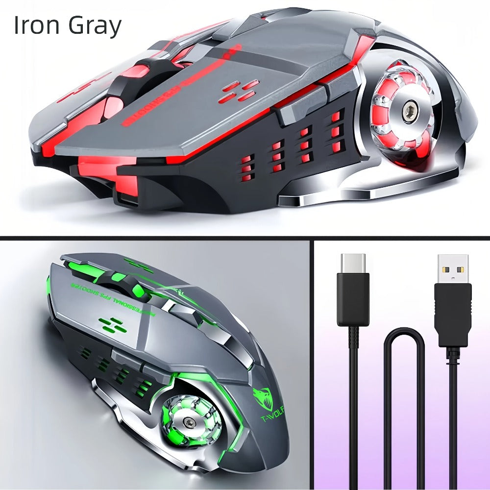 Wireless Gaming Mouse RGB Rechargeable T-WOLF 2.4GHz Large Mouse for PC Laptop Tablet Mac for an Everyday Personal Care Routine