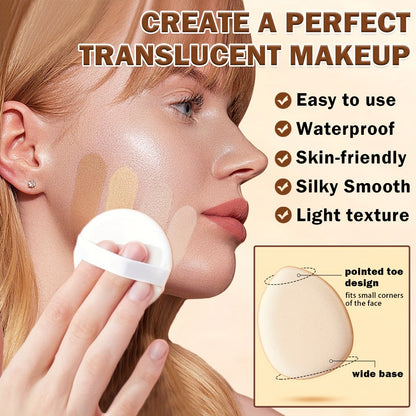 Full Coverage Liquid Foundation Airspray Kit Buildable Formula 6 Shades – Natural Beige Nude Porcelain Tan Medium Natural Satin Finish