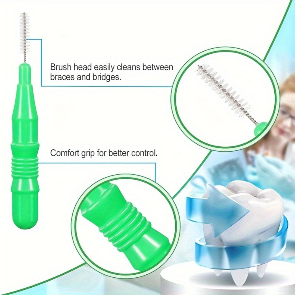 Interdental Brush Picks 350 Pack Soft Floss Dental Toothpick Cleaners Mixed Color – Oral Care Flosser Refill