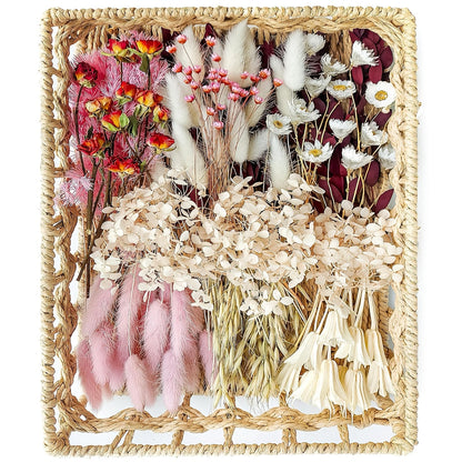Dried Flower Bouquet with Pampas Grass - Boho Wedding Centerpiece Dried Floral Arrangement for Entryways, Bedrooms and Living Spaces