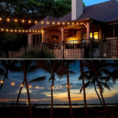 Solar String Lights in 39, 50, 72, 100 or 105-Foot Options with Spherical Bulbs, Warm or Cool White and Remote Control