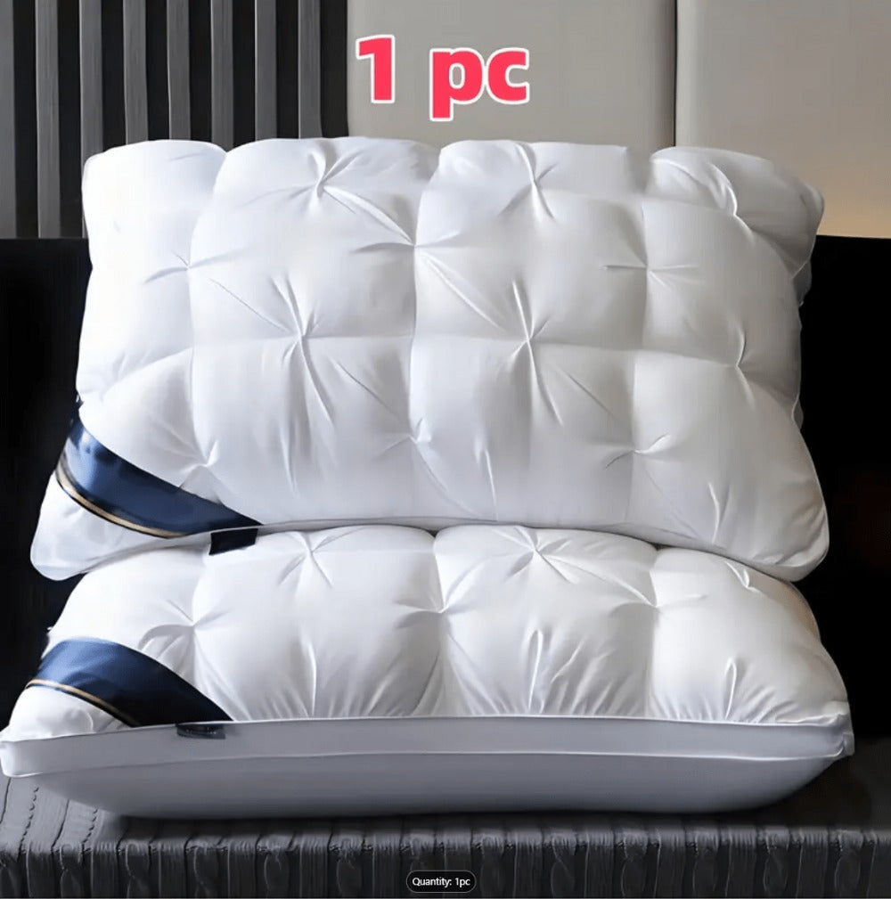 Tufted Bed Pillow in White or Grey with 1-, 2- and 4-Piece Checkout Options and Zipper Detail