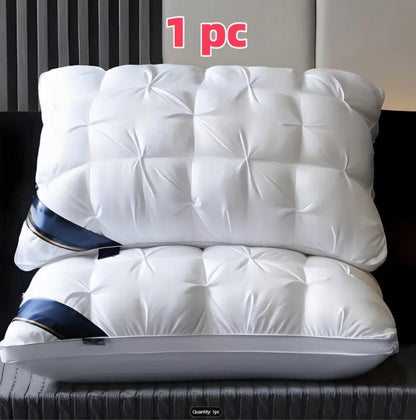 Tufted Bed Pillow in White or Grey with 1-, 2- and 4-Piece Checkout Options and Zipper Detail
