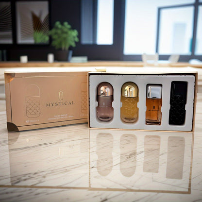 Perfume Gift Set 4 Pieces Travel Size Mini Spray – Long Lasting Fresh Floral Fragrance for Women and Men Unisex Portable Set Mother's Day
