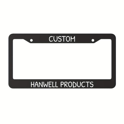 Custom License Plate Frame – 6 Font Styles, Heavy-Duty Weather-Resistant Car Tag Holder, Personalized Front & Rear License Plate Border