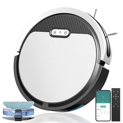 Robot Vacuum Cleaner Mop Combo 5000Pa Max Suction 2-in-1 with App & Voice Control - Scheduled Cleaning