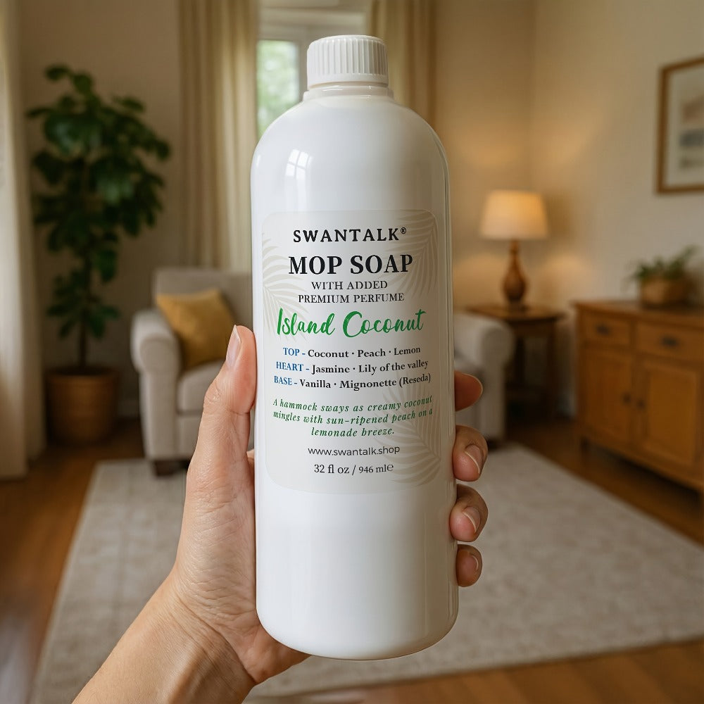 Concentrated Floor Cleaner 4X Formula 32 fl oz, SWANTALK Mop Soap Multi-Surface Streak-Free Floor Wash