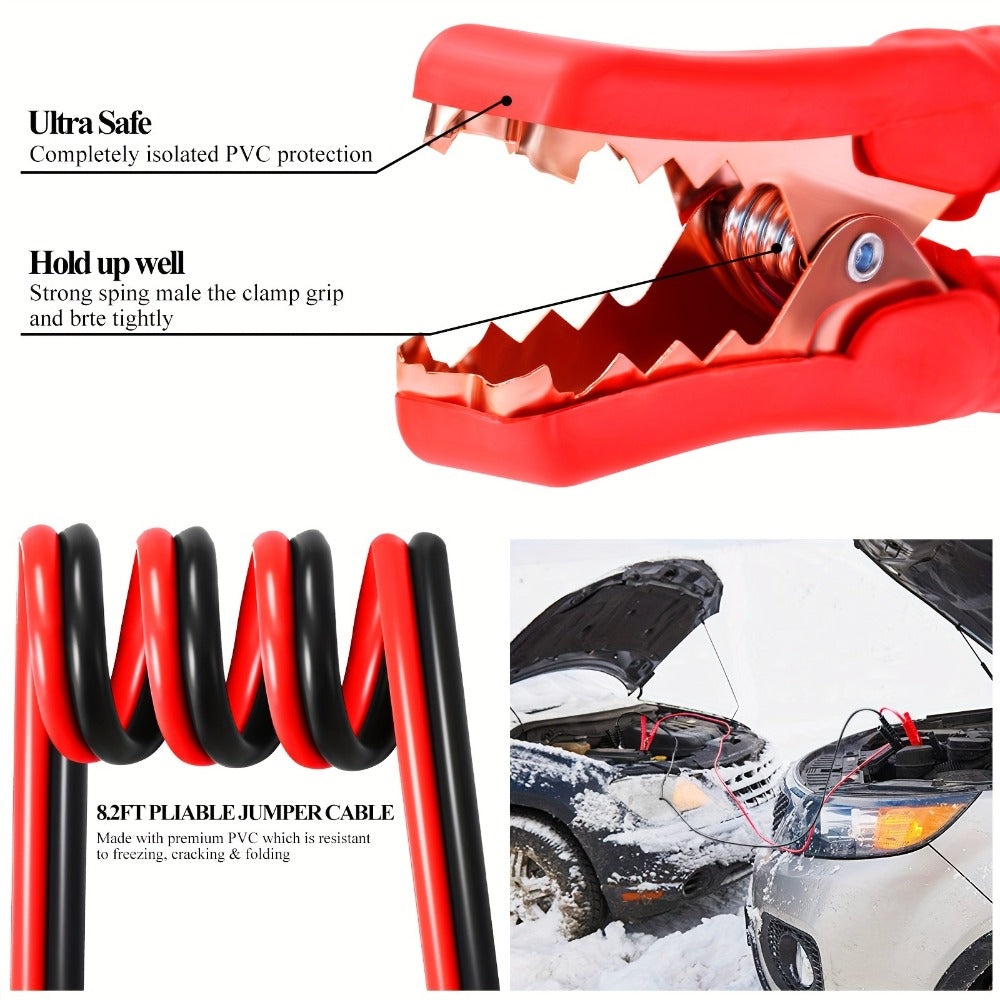 Car Roadside Emergency Kit with Jumper Cables, Towing Rope & Multifunctional Shovel – Complete Vehicle Safety Kit for Cars, Trucks & SUVs