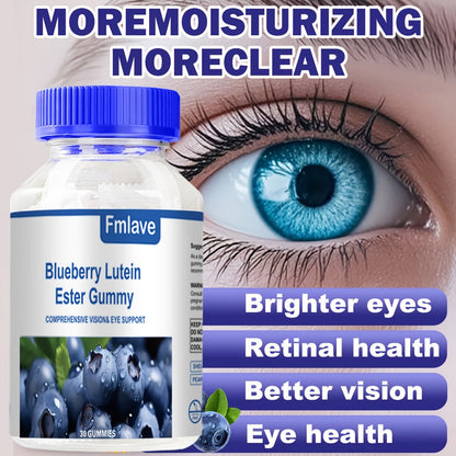 Lutein Eye Health Gummies Blueberry 30-Day Supply - Vision Clarity & Blue Light Protection for Bath Time, Home Spa and Personal Care