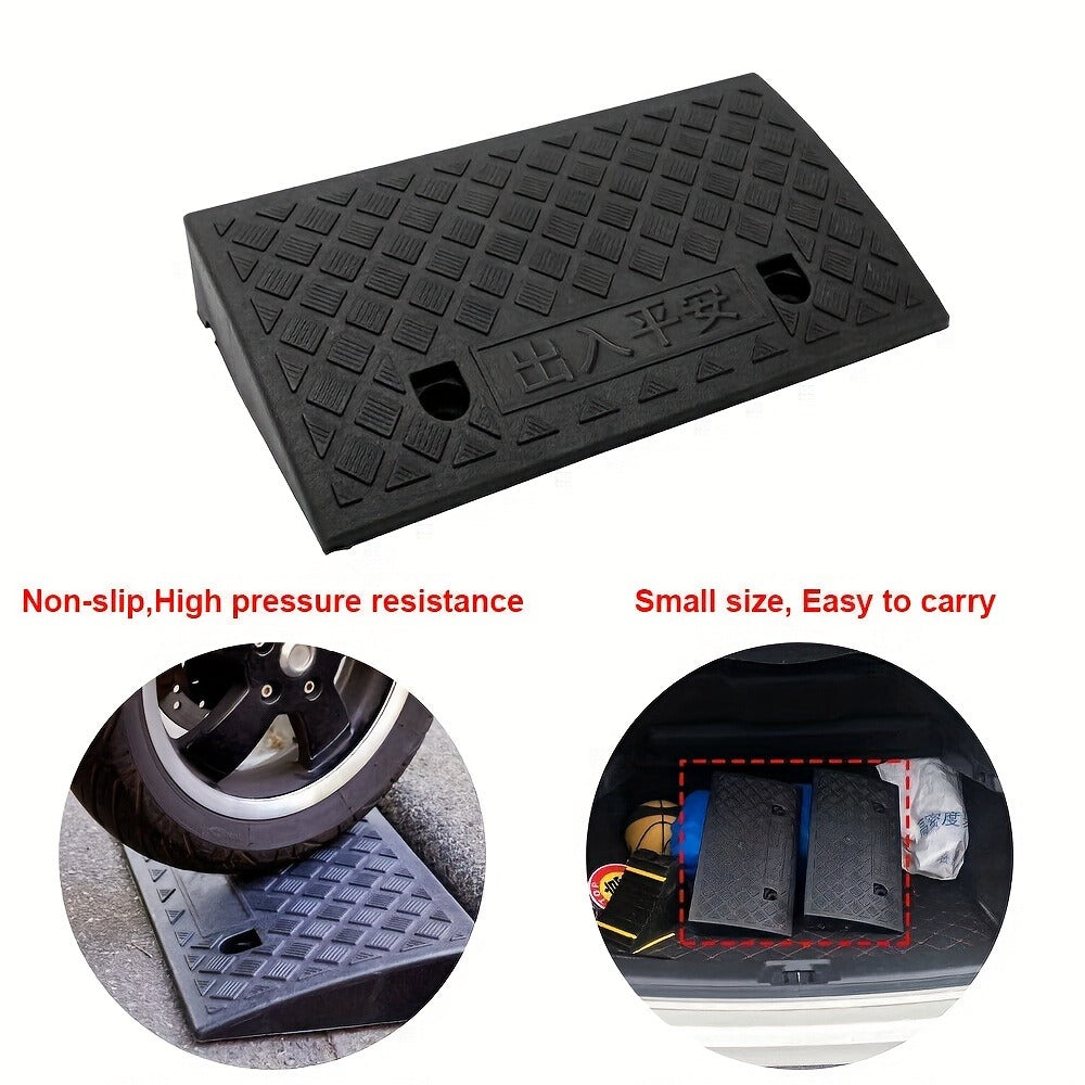 Curb Ramp Plastic Portable for Car SUV Motorcycle Bike Wheelchair Scooter Driveway Sidewalk for Entryways, Bedrooms and Living Spaces