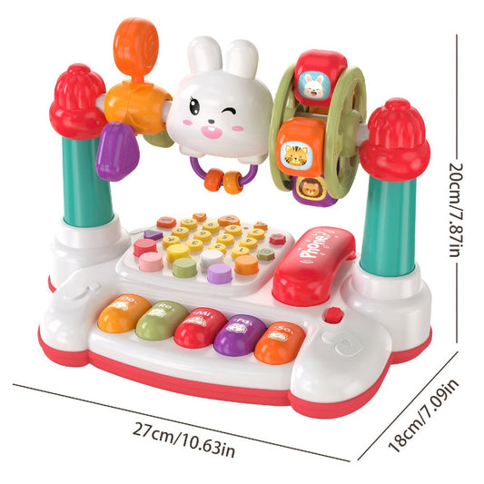 Rabbit Story Machine Toy for Kids with Piano Music & LED Lights, Multifunctional Educational Phone Toy
