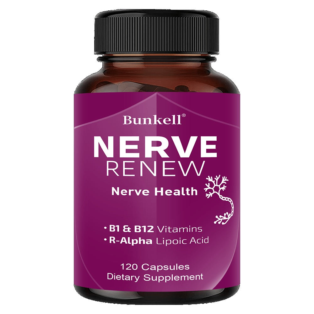 Neurohealth Supplement with Vitamins B1 & B12, Brain, Nerve & Energy Support Premium Formula for Women & Men
