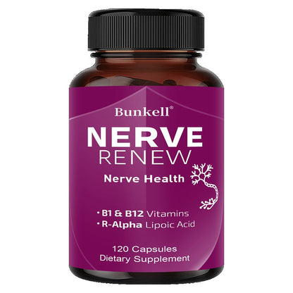 Neurohealth Supplement with Vitamins B1 & B12, Brain, Nerve & Energy Support Premium Formula for Women & Men