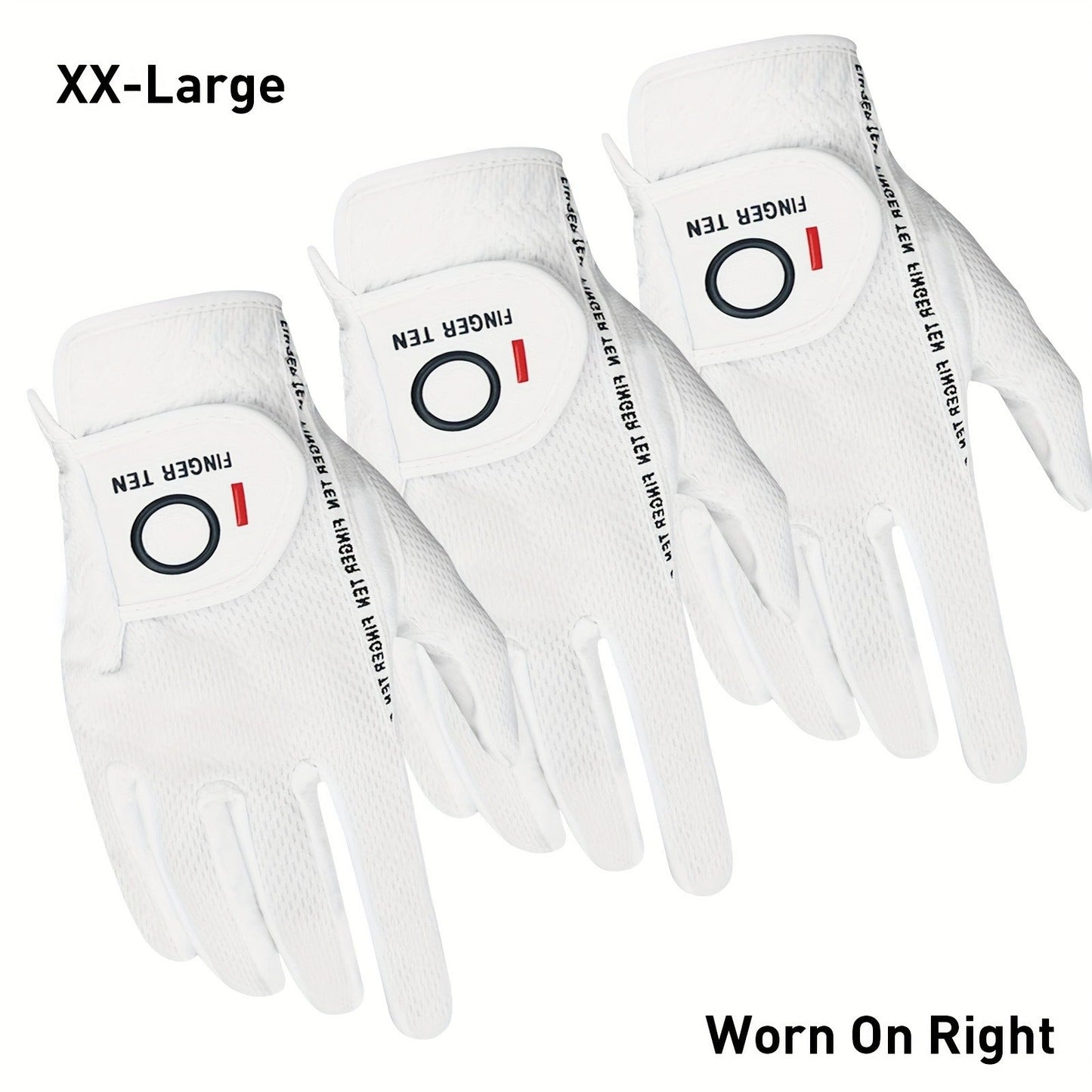 Wet Weather Golf Gloves Rain Grip 3-Pack for Men | Breathable Water-Resistant Golf Gloves for Left & Right Hand